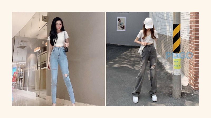 Quần jean nữ rách (ripped jeans)